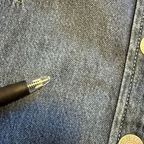 Levi’s Otto Western Denim Dress Women’s Small Button Front Long Sleeve Pockets - Picture 8 of 11